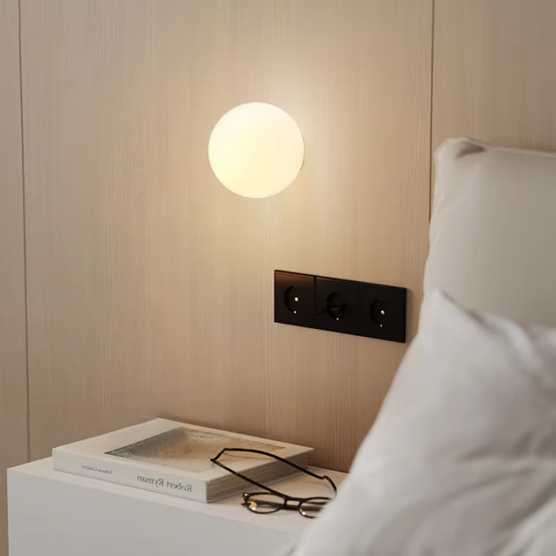 Round Glass Orb Wall Light - Zikora